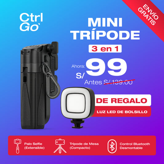 Mini Trípode con Luz LED