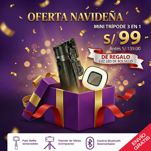 Mini Trípode con Luz LED